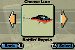 Rapala Pro Fishing screenshot 5 for GameBoy Advance
